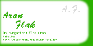aron flak business card